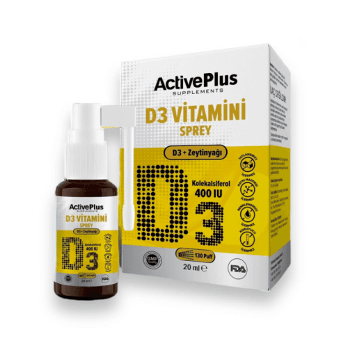 ActivePlus D3-400IU Sprey Takviye Edici Gıda 20 ml