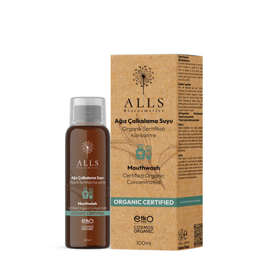 Alls Biocosmetics Organik Sertifikalı Konsantre Ağız Çalkalama Suyu 100 ml