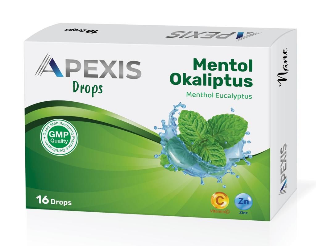 Apexis Mentol Okaliptüs Aromalı Pastil 16 Adet