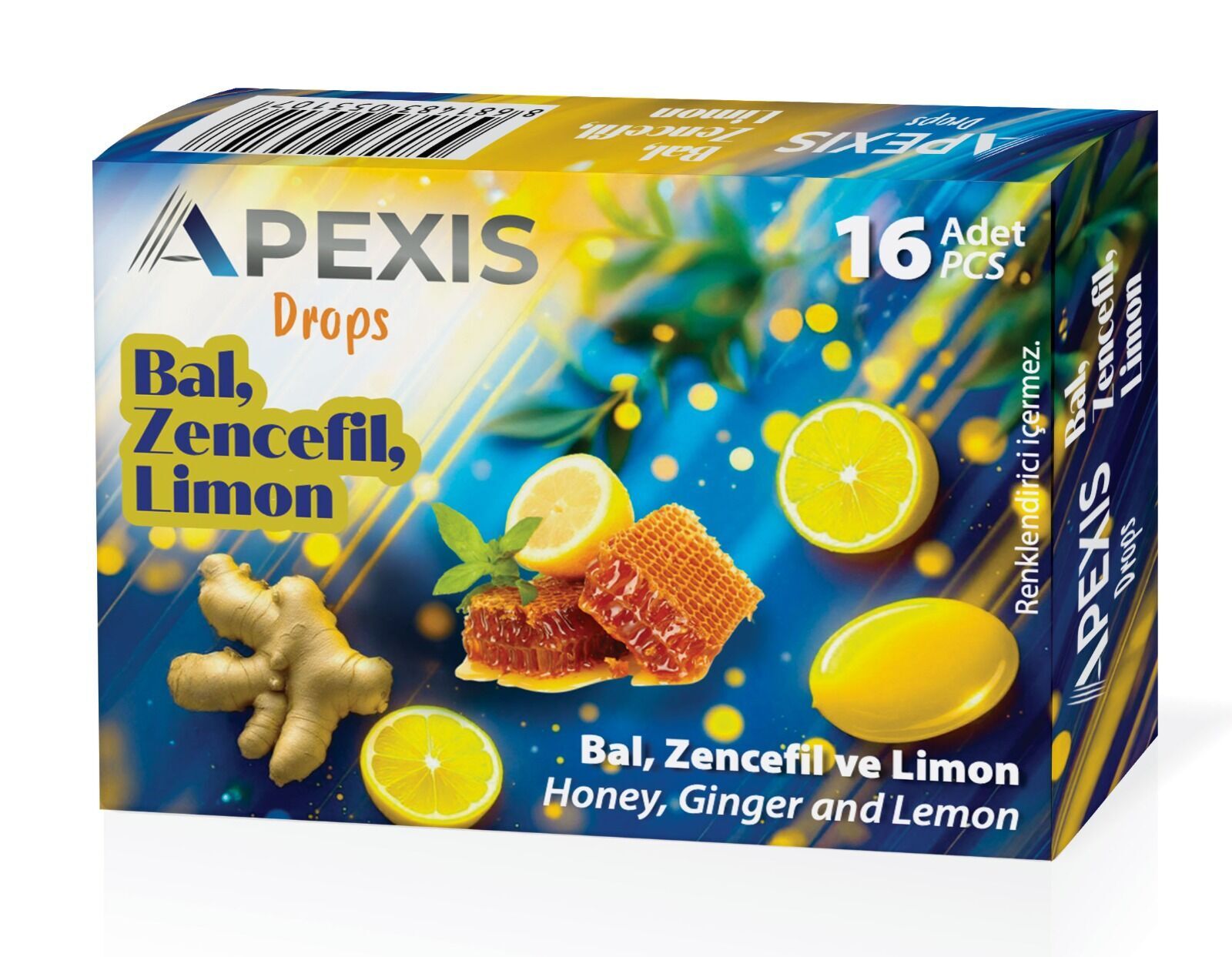 Apexis Bal Zencefil Limon Aromalı Pastil 16 Adet