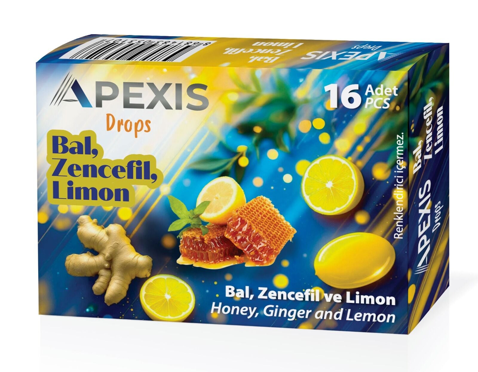 Apexis Bal Zencefil Limon Aromalı Pastil 16 Adet