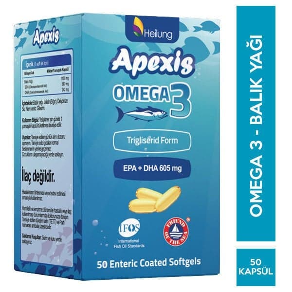 Apexis Omega 3 50 Yumuşak Kapsül