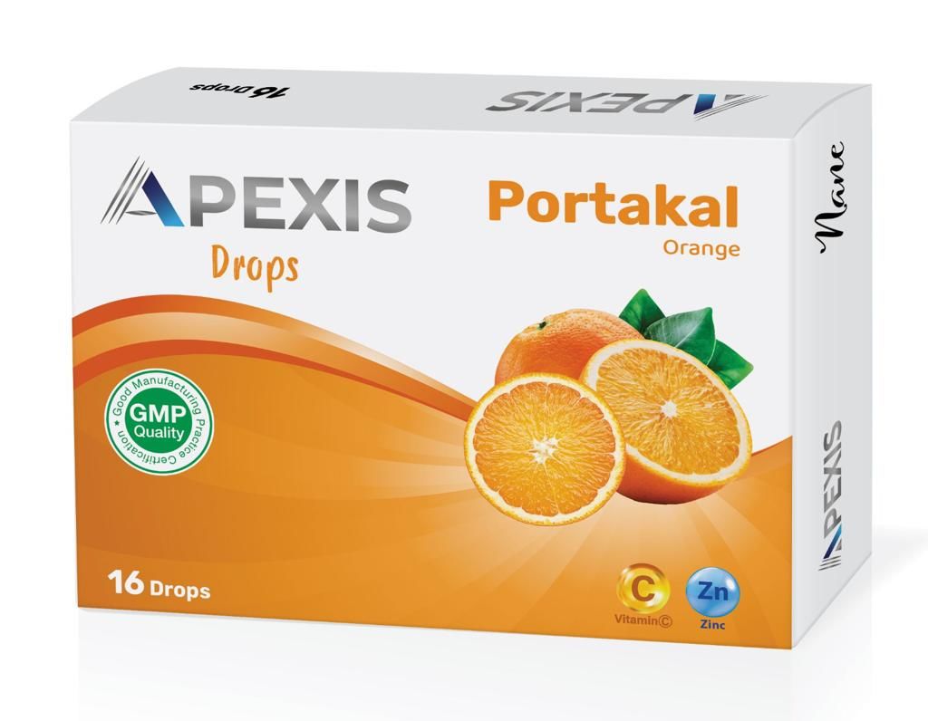 Apexis Portakal Aromalı Pastil 16 Adet