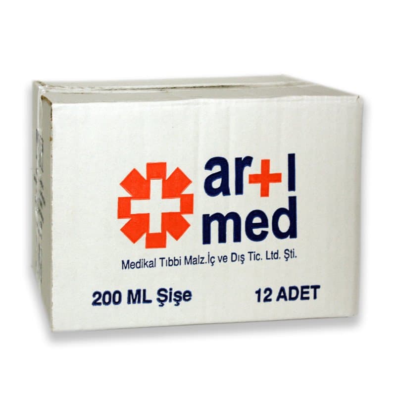 ArtıMed Cam Şişe Kapaklı 200 cc 12 Adet
