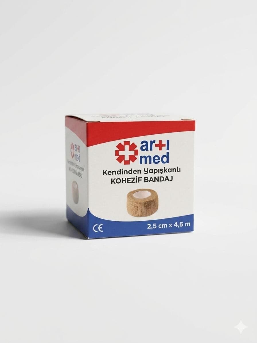 Artımed Kendinden Yapışkanlı Kohezif Bandaj 2,5 cm x 4,5 m