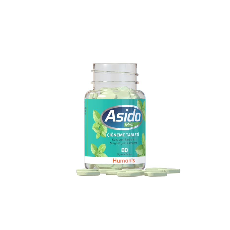 Asido Mint 30 Çiğneme Tableti