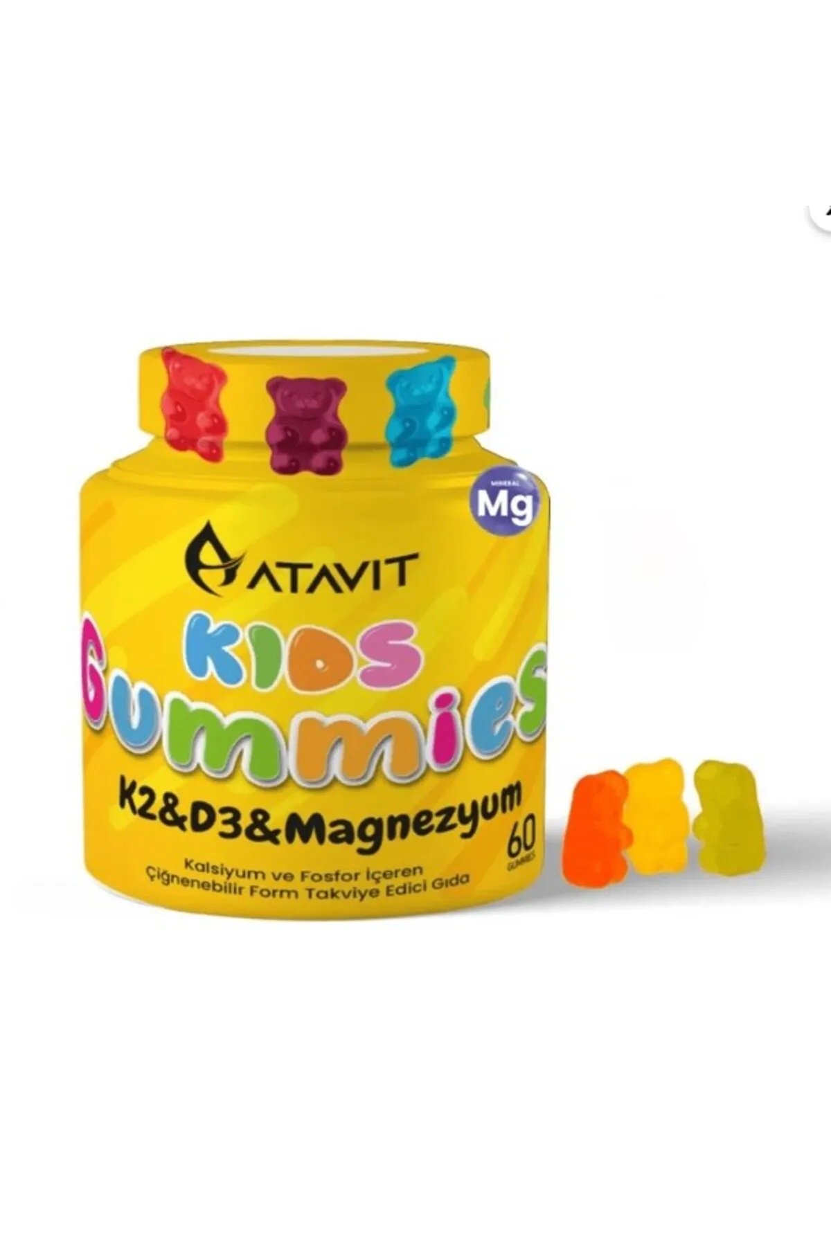 Atavit Kids Gummies D3&K2&Magnezyum 60 Adet