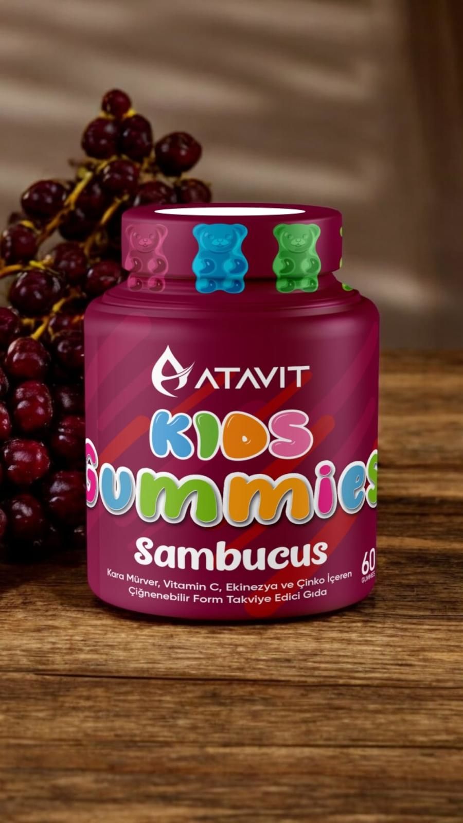 Atavit Kids Gummies Sambucus 60 Adet