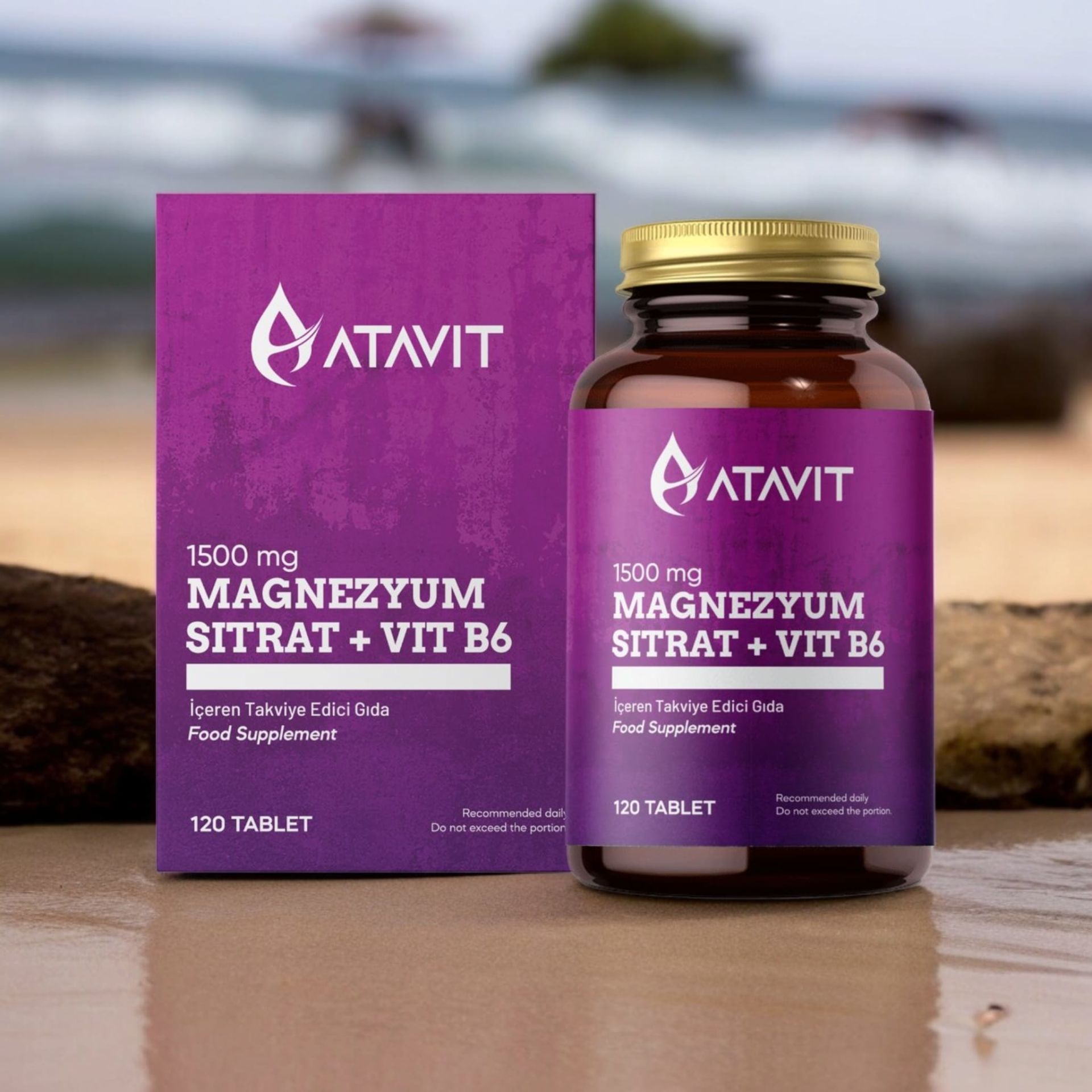 Atavit Magnesium Sitrat + Vit B6 1500 mg 120 tablet