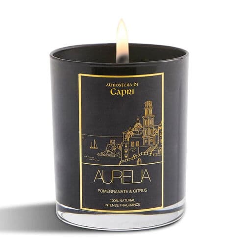 Aurelia Geneve Nar ve Limon Kokulu Mum 180 gr- Siyah