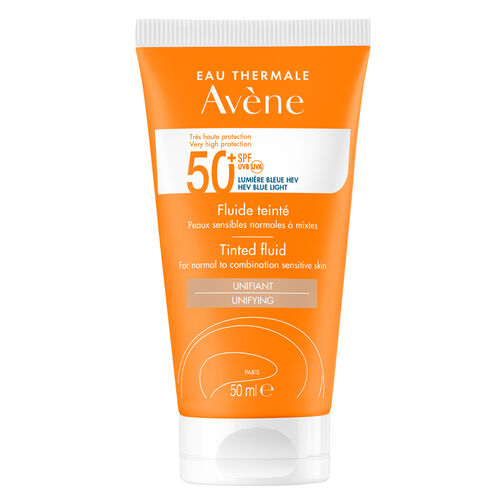 Avene Tinted Fluid SPF 50+ Normal ve Karma Ciltler İçin Renkli Yüz Güneş Kremi 50 ml