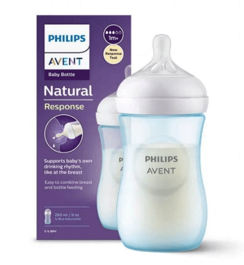 Avent Natural Response Doğal Tepkili PP Mavi Biberon 1+ Ay 260 ml