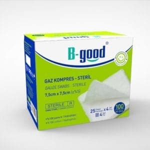 B-Good Gaz Kompress Steril-Gazlı Bez 7,5cm x 7,5cm 100 Adet
