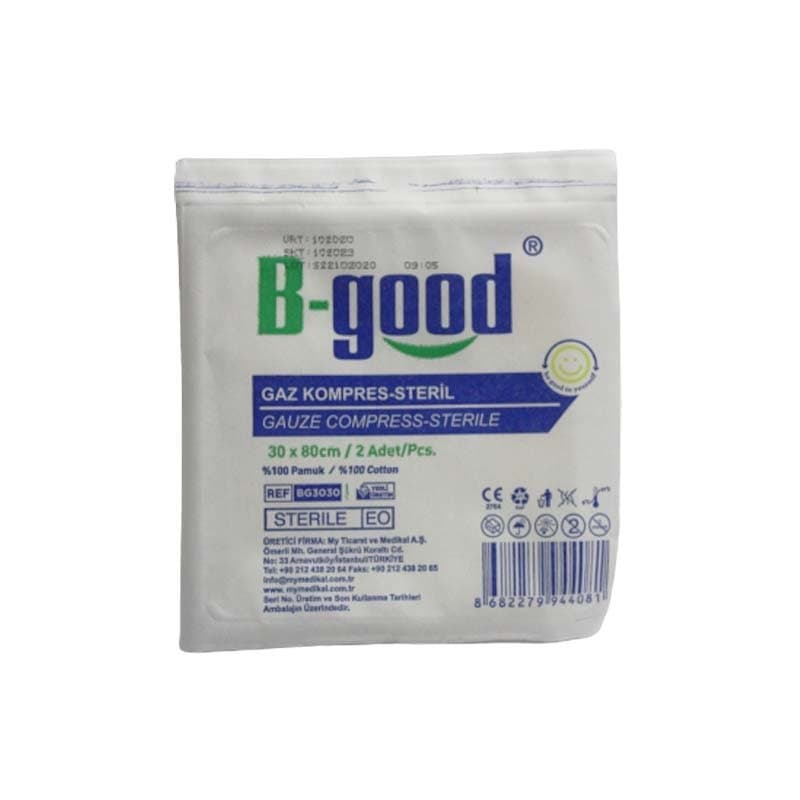 B-Good Steril Gaz Kompres-Gazlı Bez 30x80cm 2 Adet