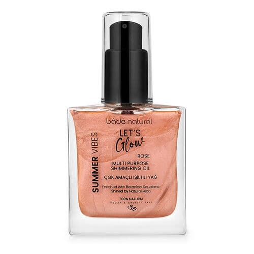 Bade Natural Lets Glow Nemlendirici Işıltılı Yağ Rose 50 ml