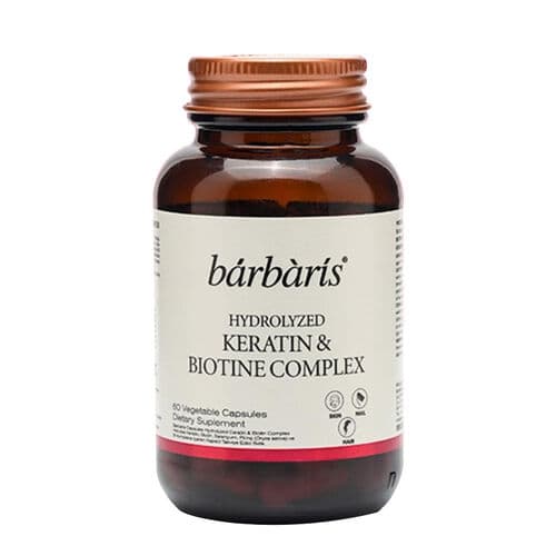 Barbaris Hydrolyzed Keratin Biotine Complex Takviye Edici Gıda 60 Kapsül