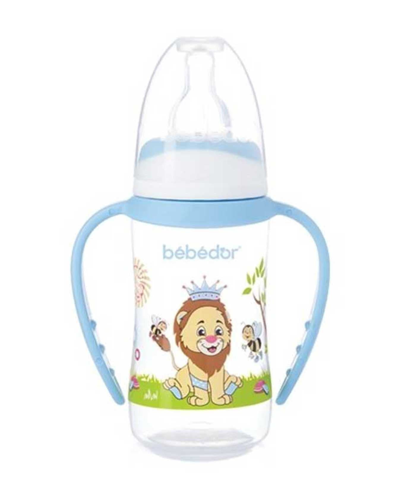 Bebedor Kulplu PP Biberon Silikon Emzikli Orta Akış 6-18 Ay 150 ml Kod: 76302