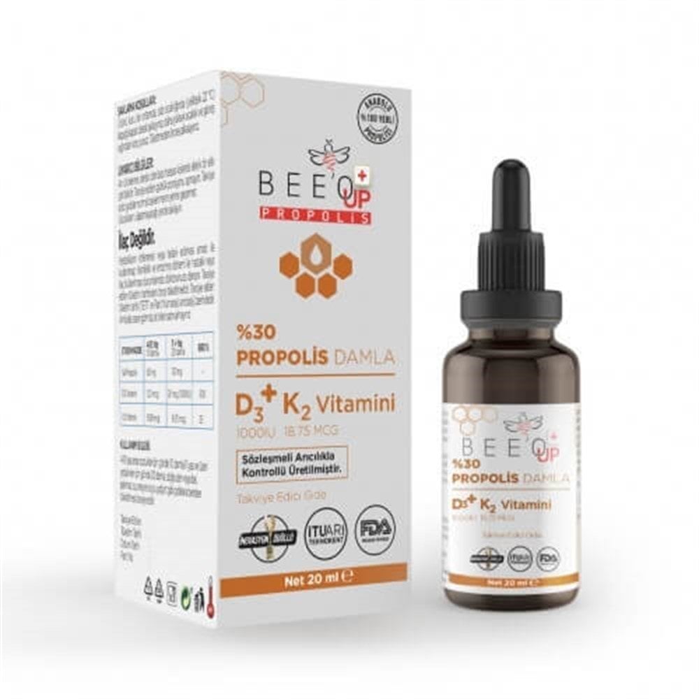 Bee o Up Propolisli D3+K2 1000IU Damla 20ml