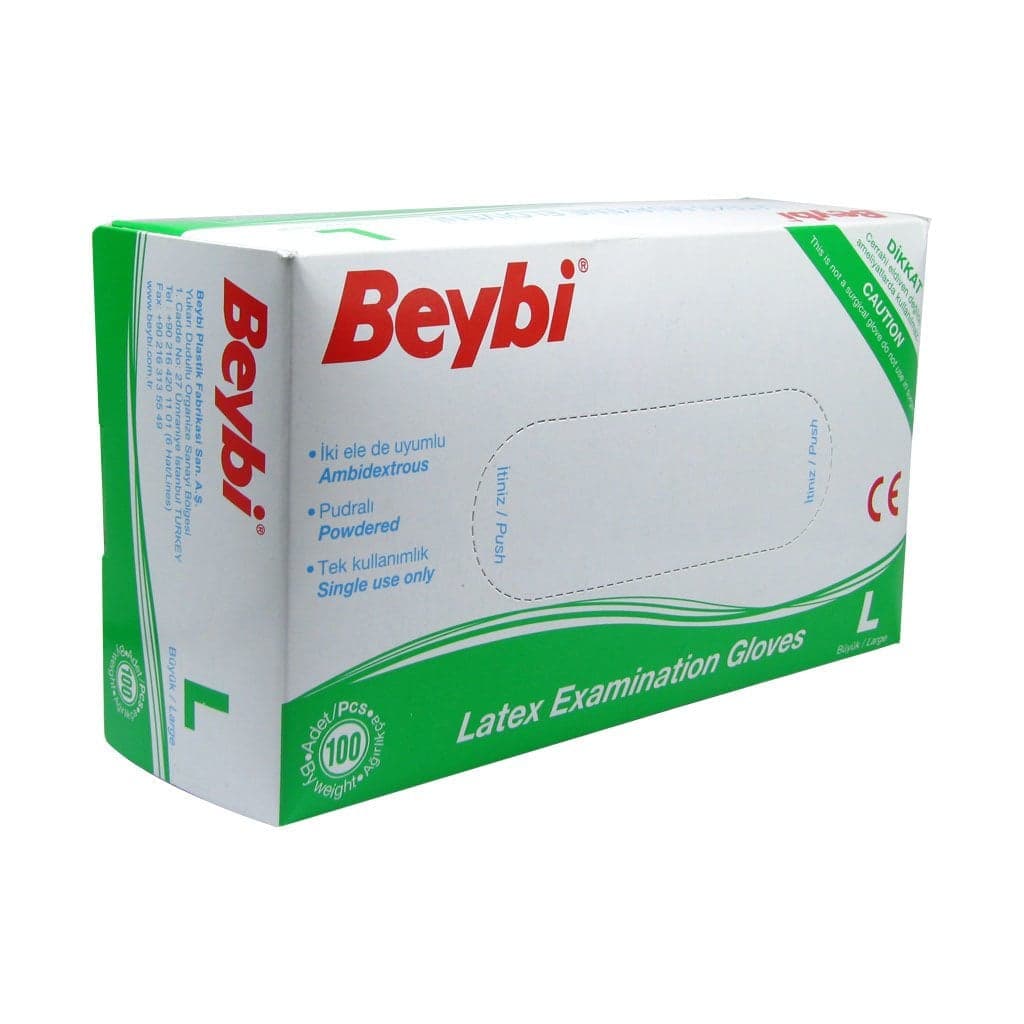 Beybi Muayene Eldiveni Pudralı Large 100'lü