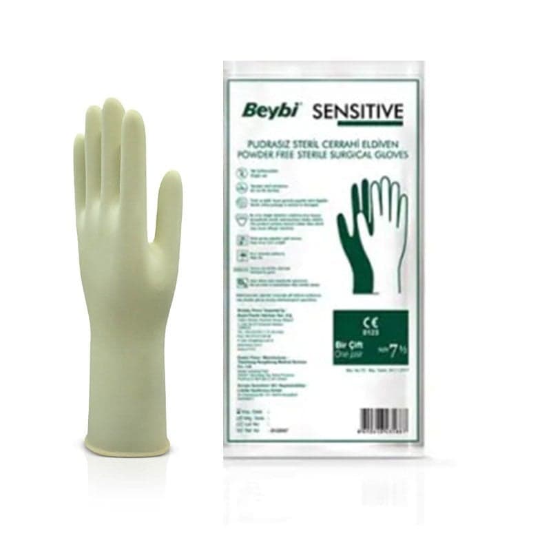 Beybi Sensitive Pudrasız Steril Cerrahi Eldiven No:7