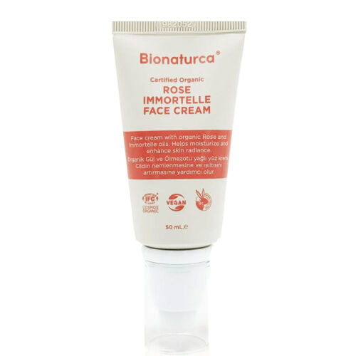 Bionaturca Organik Sertifikalı Gül Ölmezçiçek Sıklaştırıcı Yüz Kremi 50 ml