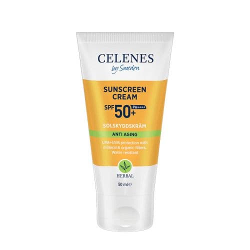 Celenes By Sweden Herbal Yaşlanma Karşıtı SPF50+ Güneş Kremi 50 ml