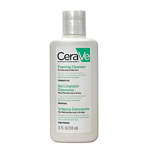 Cerave Normal ve Yağlı Ciltler İçin Köpüren Temizleyici 88 ml