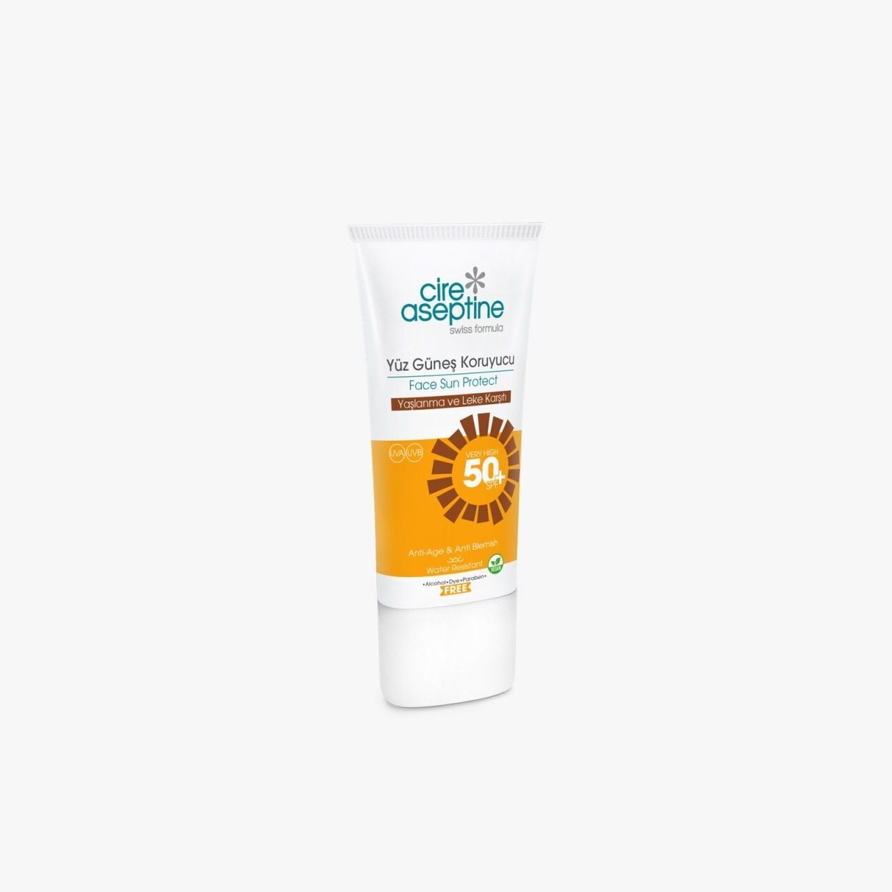 Cire Aseptine Yüz Güneş Koruyucu Spf50+ Yaşlanma ve Leke Karşıtı 50 ml
