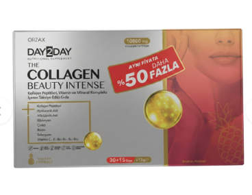 Day2Day The Collagen Beauty Intense Ananas Aromalı 30+15 Saşe - %50 Daha Fazla
