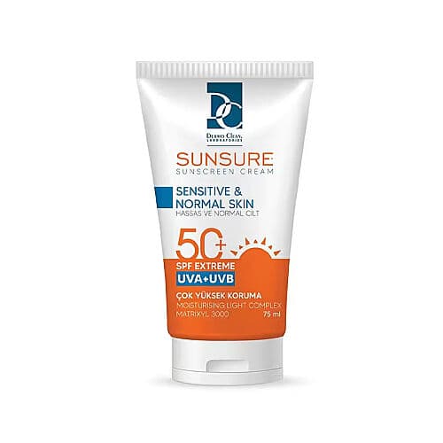 Dermo Clean Sunsure Hassas ve Normal Cilt Güneş Kremi Spf50+ 75 ml