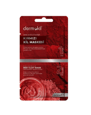 Dermokil Akne ve Sivilce Karşıtı Kırmızı Kil Maskesi 2 x 7.5 ml