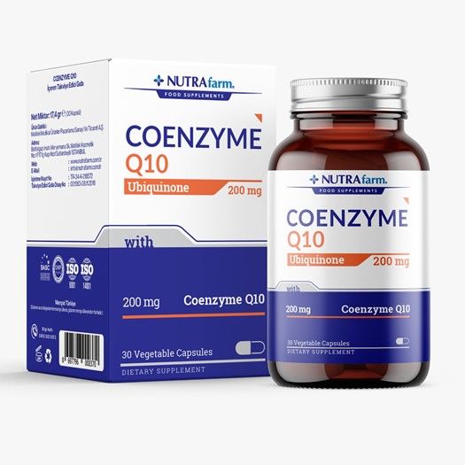 SKT:10/2026 Dermoskin Nutrafarm Coenzyme Q10 200mg 30 Kapsül