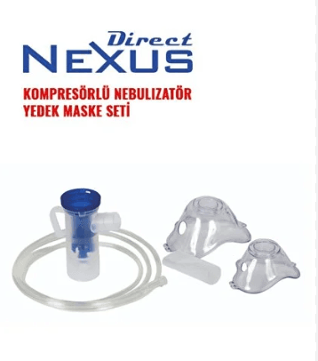 Direct Nexus Kompresörlü Nebulizatör Yedek Maske Seti