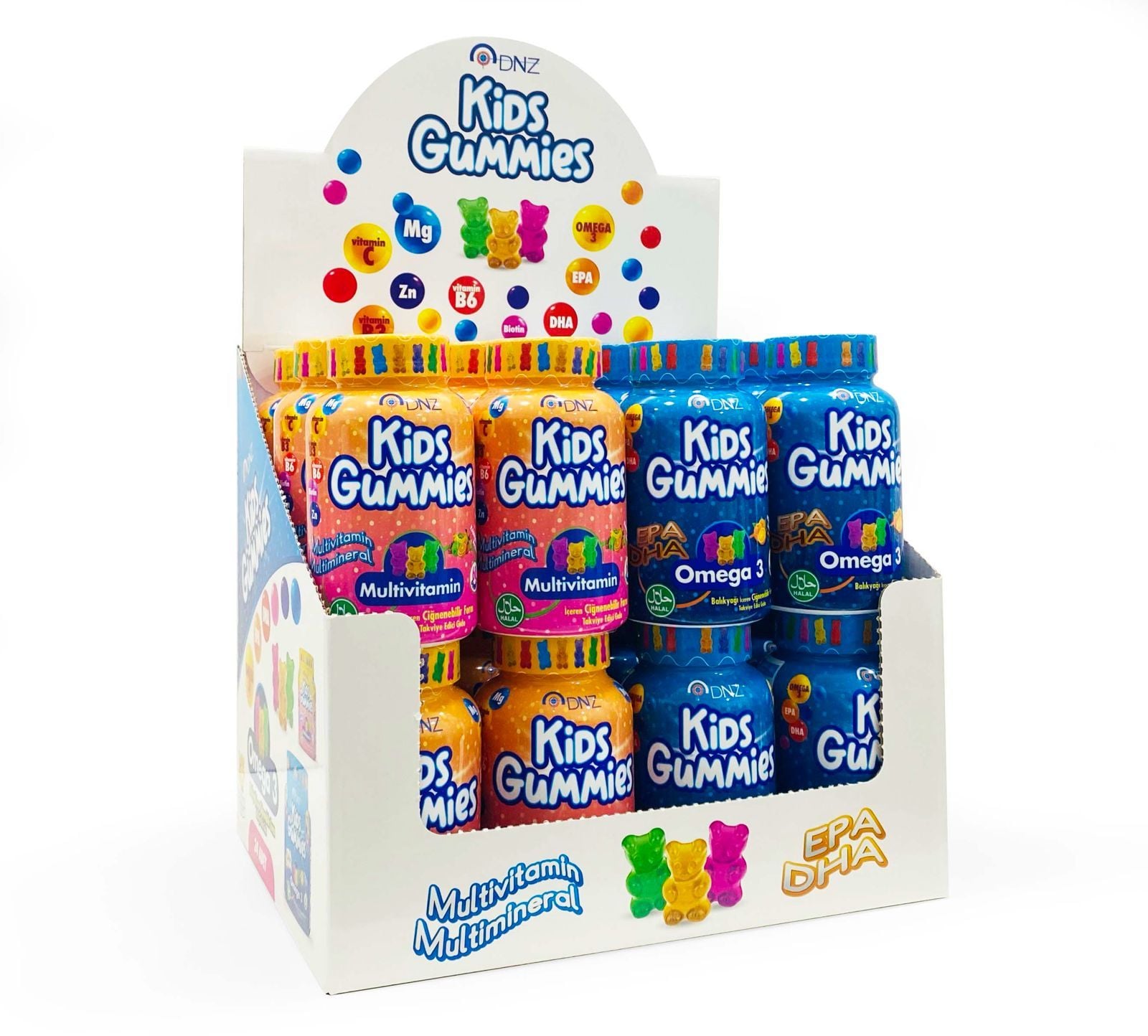 Dnz Kids Gummies Multivitamin 24'lü Stand