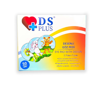 Ds Plus Desenli Çocuk Göz Pedi 50'li