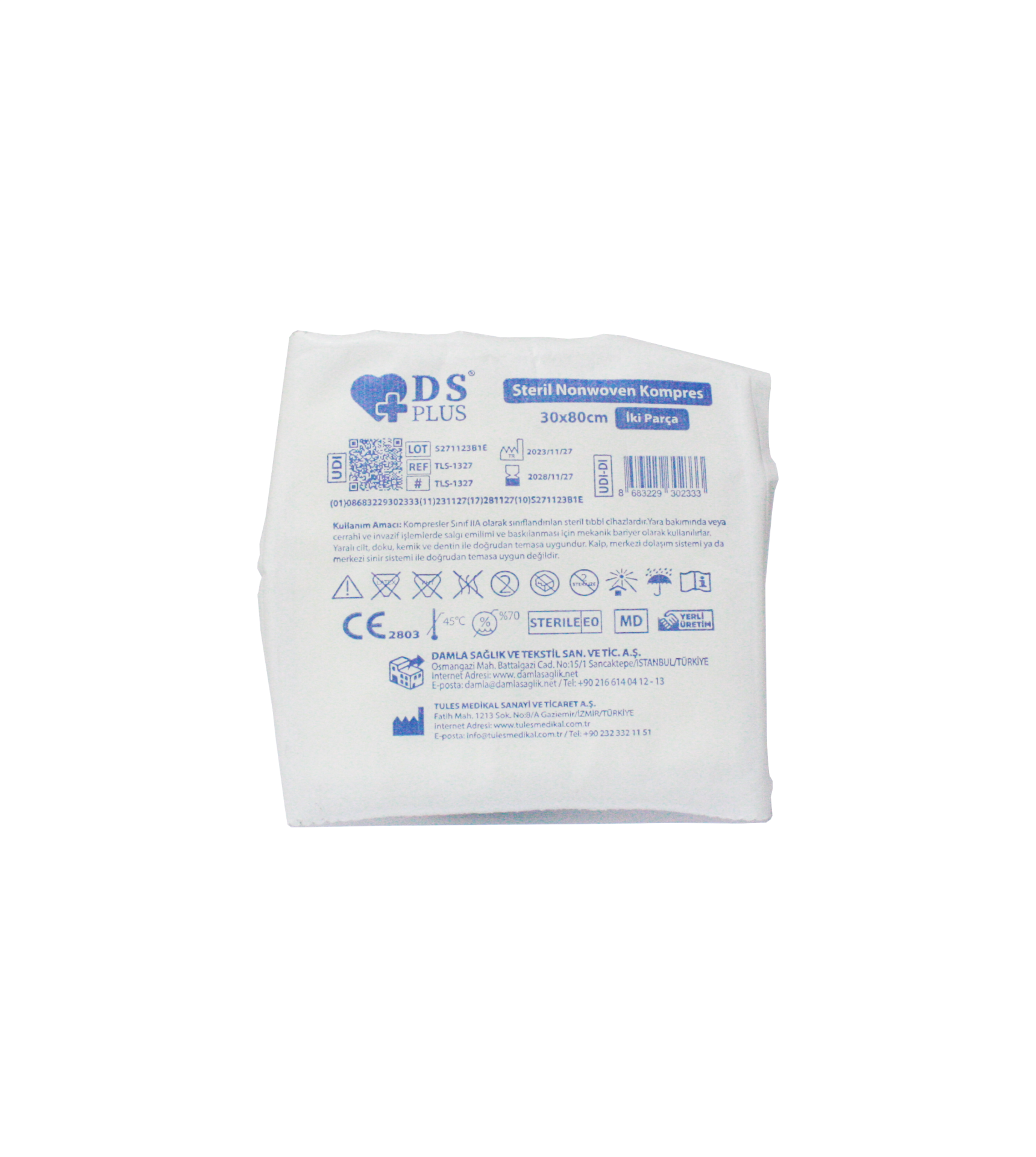 Ds Plus Gaz Kompres Nonwoven Steril 30 x 80 cm
