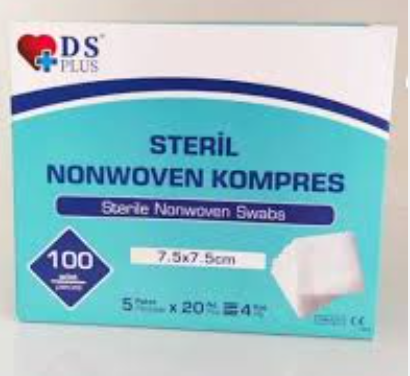 Ds Plus Gaz Kompres Nonwoven Steril 7,5x7,5 cm 100'lü