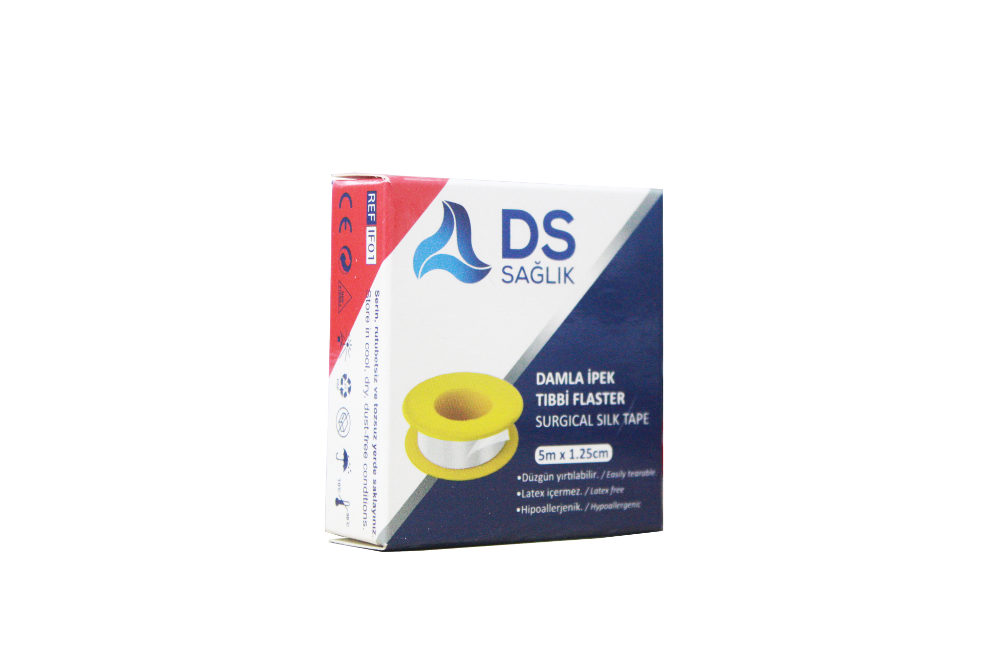 Ds Plus İpek Tıbbi Flaster 5m x 1,25cm