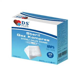Ds Plus Steril Gaz Kompres 5'li Zarf 25 Adet