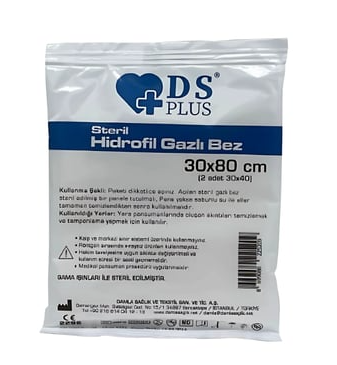 Ds Plus Steril Hidrofil Gazlı Bez 30 x 80 cm SKT:07/2030
