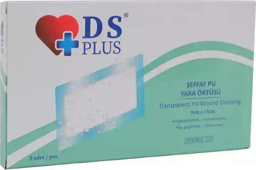 Ds Plus Su Geçirmez Yara Örtüsü 9cm x 15cm 5'li