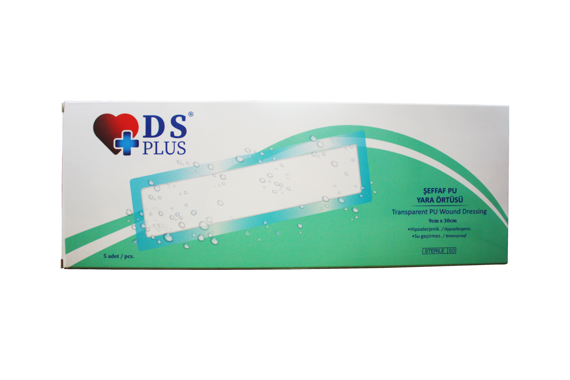 Ds Plus Su Geçirmez Yara Örtüsü 9cm x 30cm 5'li