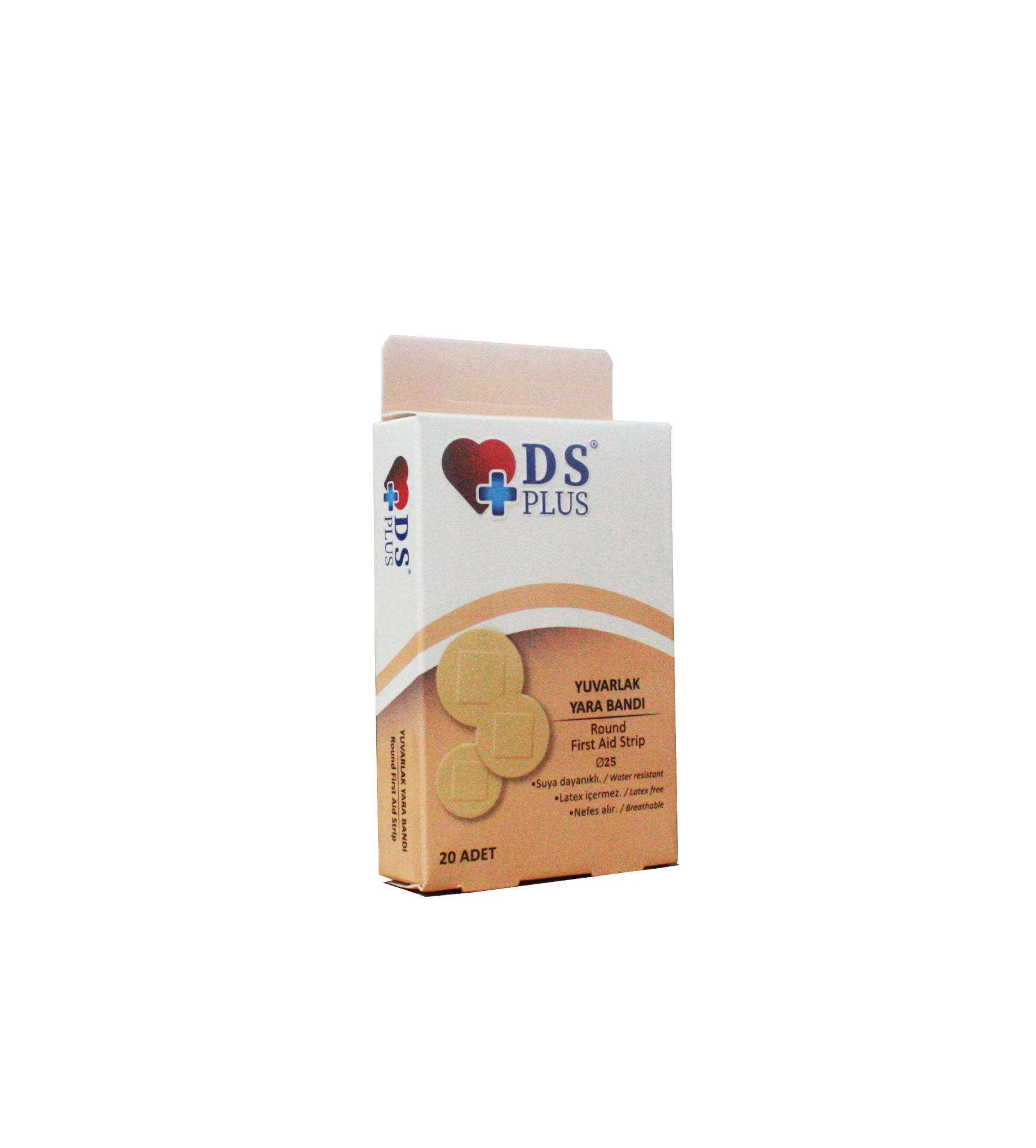 Ds Plus Yuvarlak Yara Bandı 20 Adet