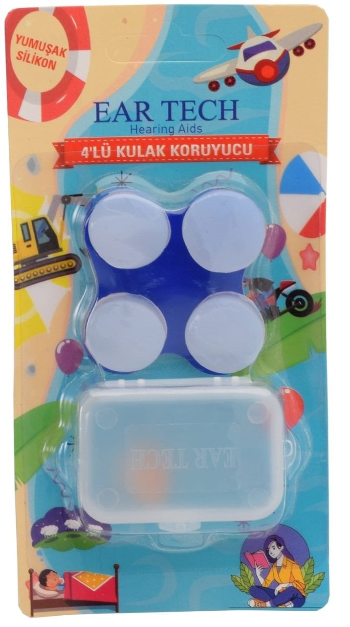 Ear Tech Silikon 4'lü Kulak Tıkacı
