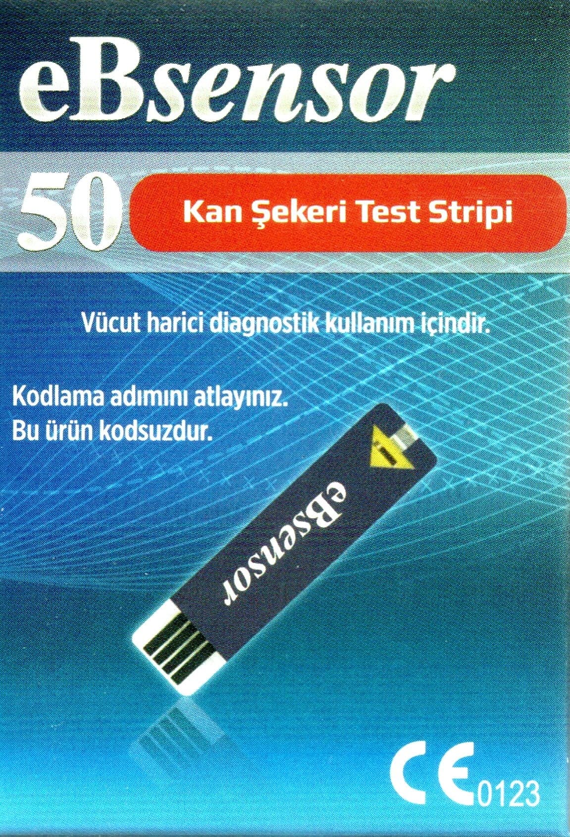 eBsensor Şeker Ölçüm Strip 50 lik