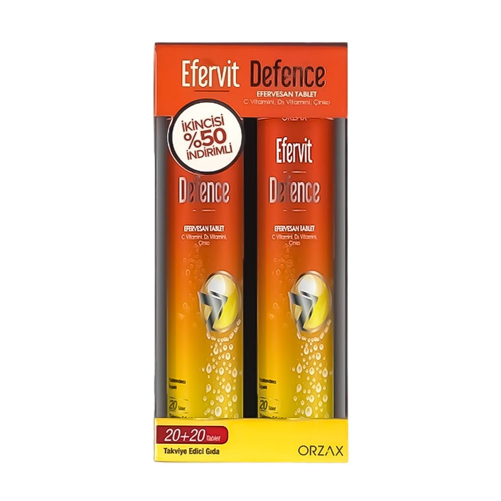 Efervit Defence C Vitamini 20 Efervesan Tablet İkincisi %50 İndirimli
