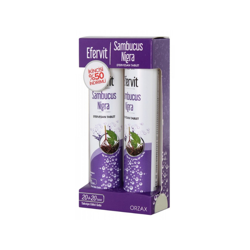 Efervit Sambucus Nigra 20 Efervesan Tablet İkincisi %50 İndirimli