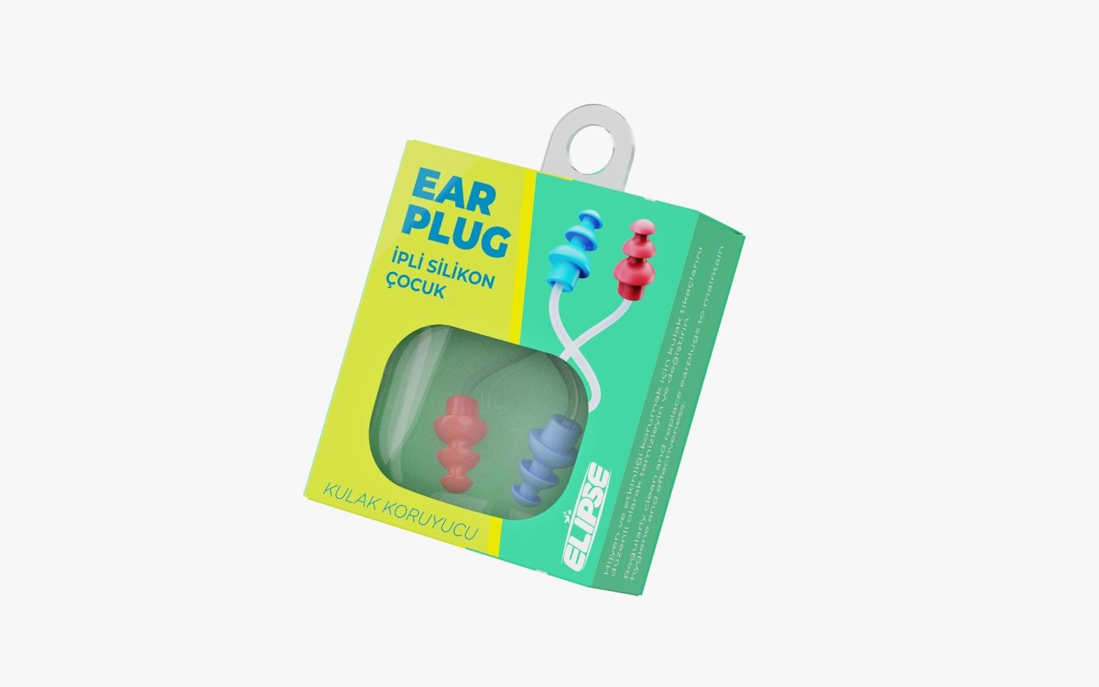 Elipse Ear Plug Kulak Tıkacı İpli Silikon Çocuk 2'li