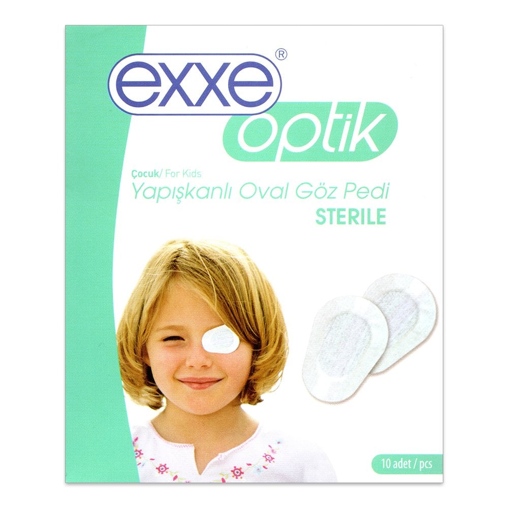 Exxe Optik Yapışkanlı Oval Göz Pedi Çocuk 10 Adet