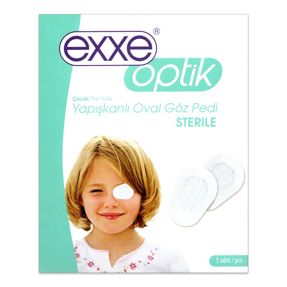 Exxe Optik Yapışkanlı Oval Göz Pedi Çocuk 5 Adet